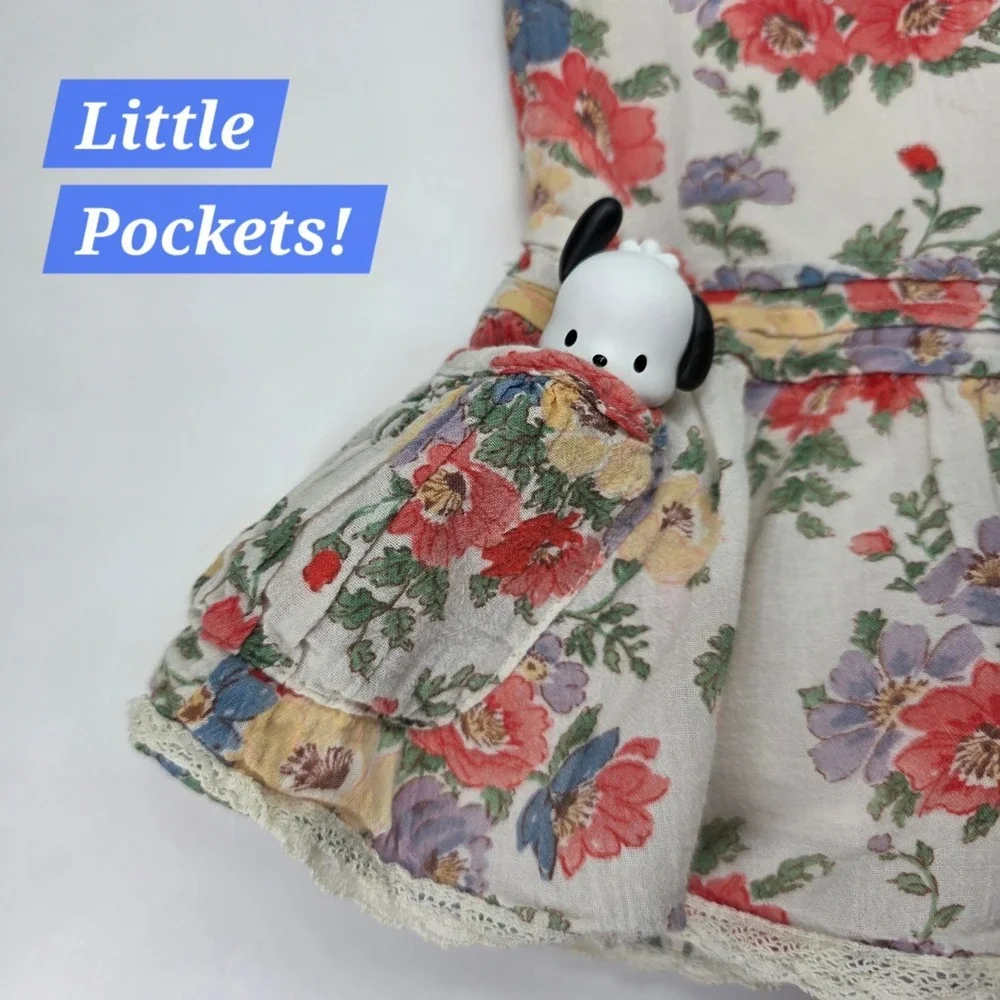 Ralph Lauren Baby Girls Dress 12M Vintage‎ Floral Ruffle Spring Cottagecore
